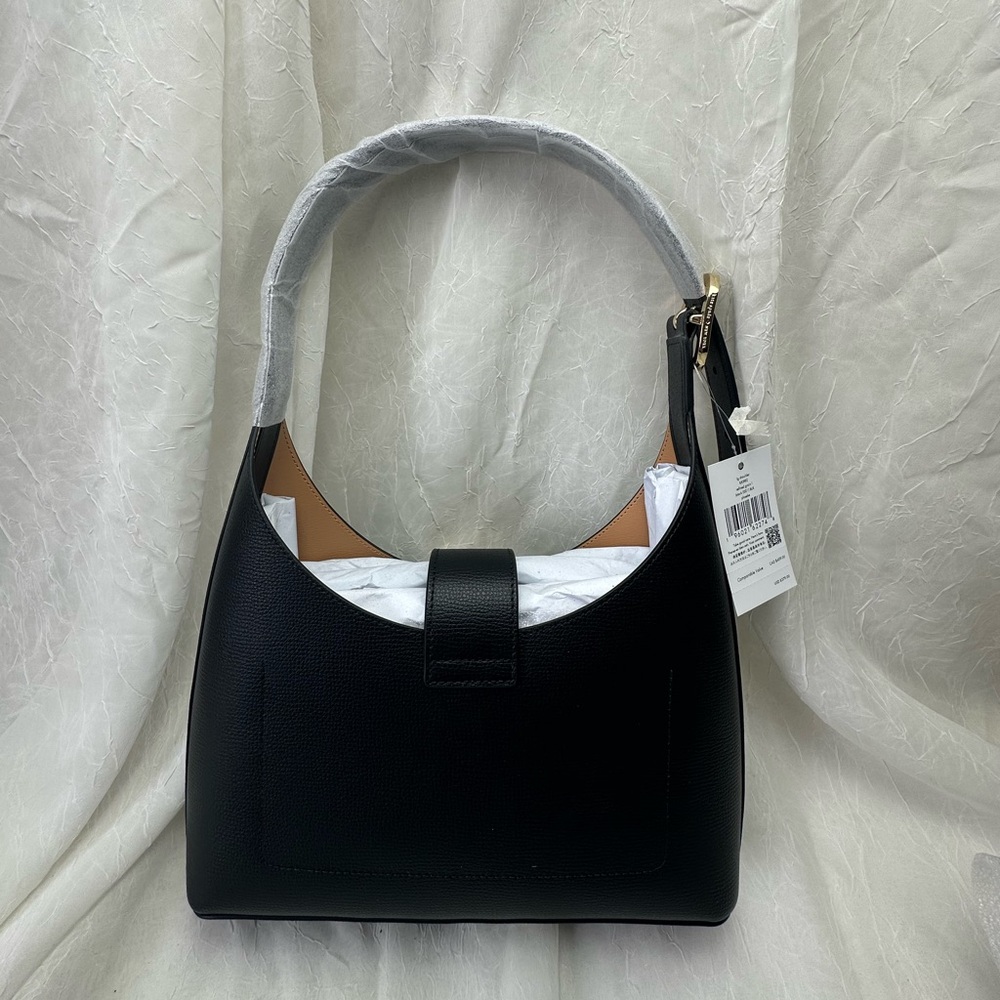 Kate Spade Phoebe Large Black Leather Shoulder Bag Gold Hardware NWT - Picture 7 of 7